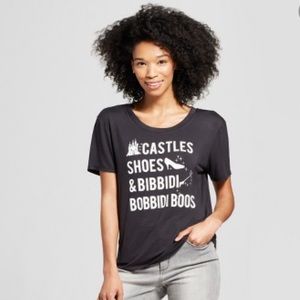 Disney Princess Castle Shoes Bibbidi Bobbidi Tee M